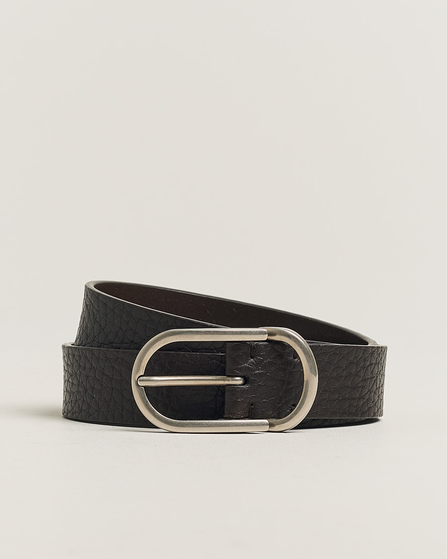 Herre | Nyheder | Pre-owned | Brunello Cucinelli Grain Leather Belt Dark Brown