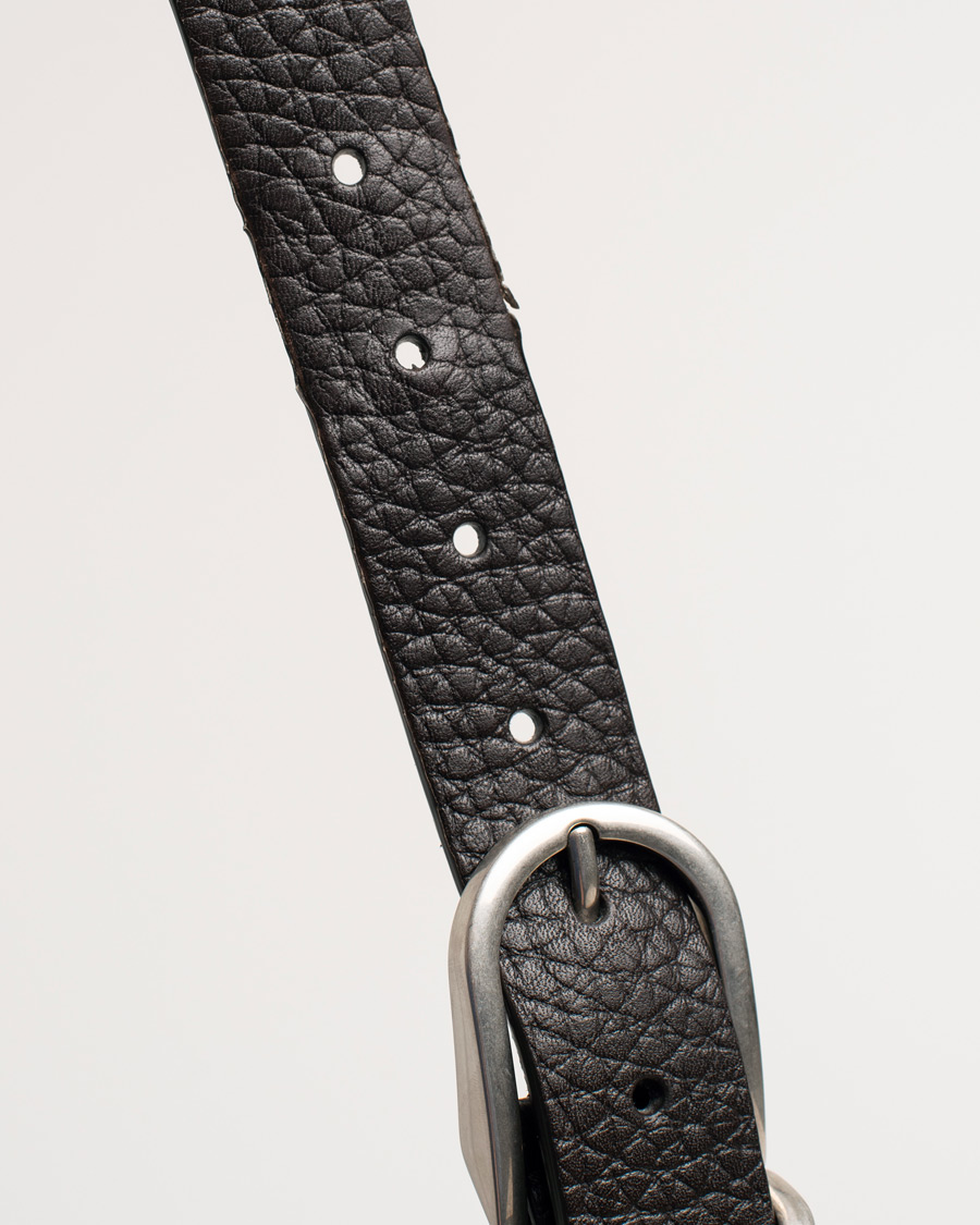 Herre | Brunello Cucinelli Grain Leather Belt Dark Brown | Pre-owned | Brunello Cucinelli Grain Leather Belt Dark Brown