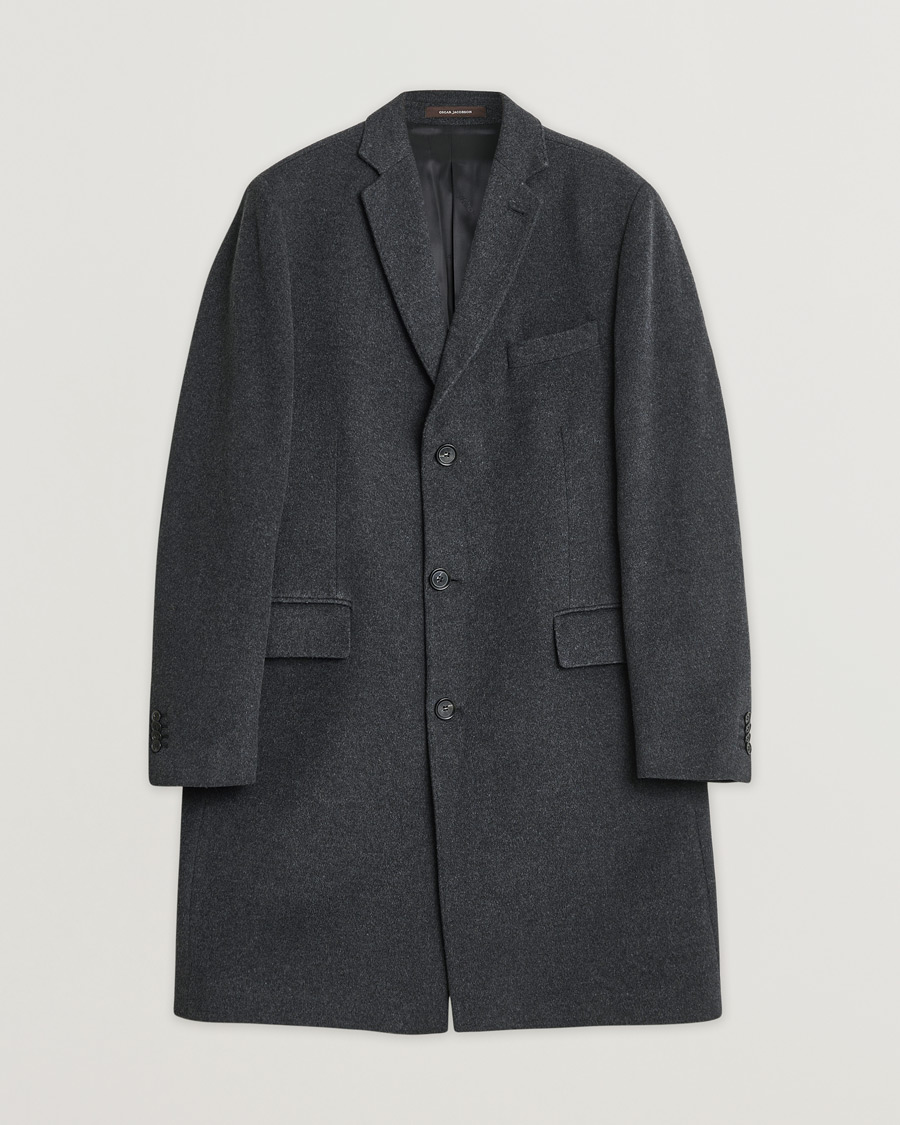 Herre | Pre-owned Jakker | Pre-owned | Oscar Jacobson Savile Row Wool/Cashmere Coat Dark Grey 52
