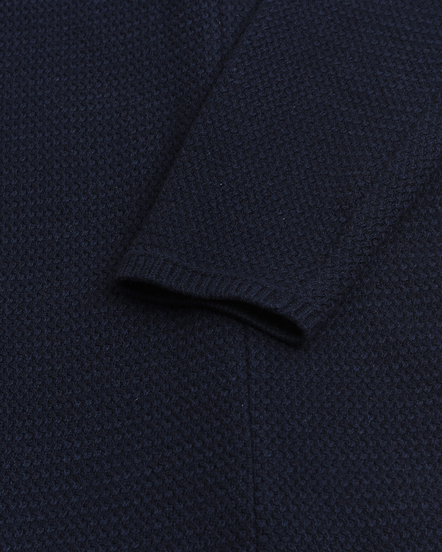 Herre | Pre-owned Blazere | Pre-owned | Stenströms Knitted Textured Merino Wool Blazer Navy M