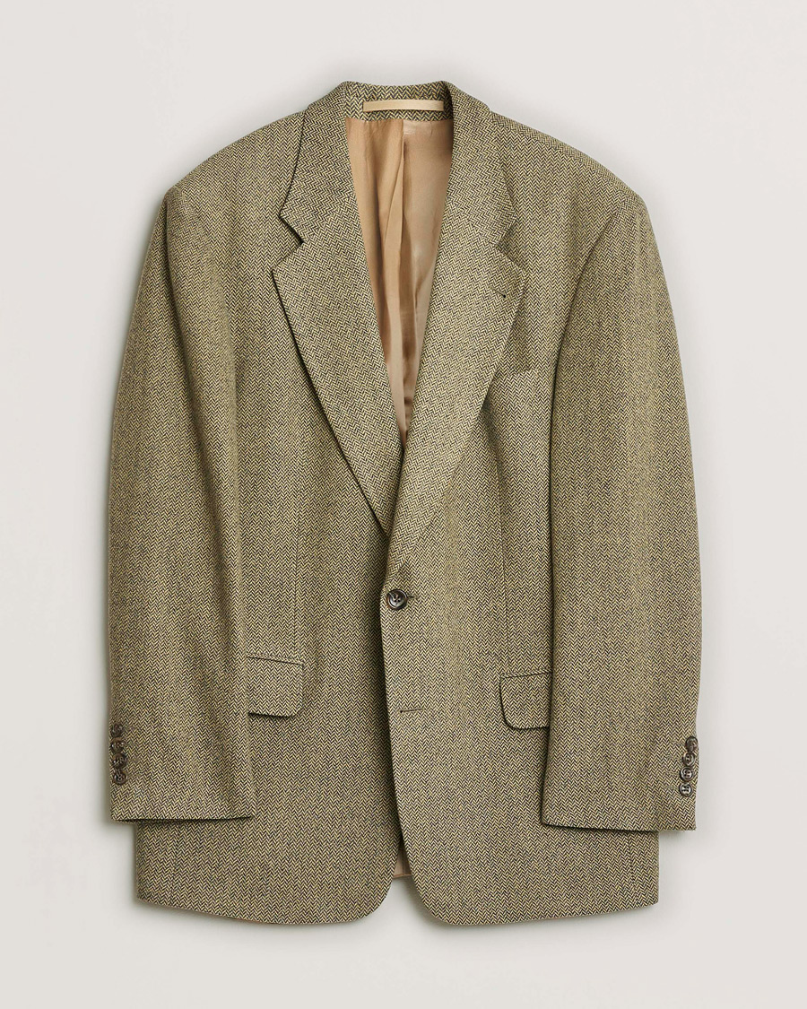 Herre | Pre-owned Blazere | Pre-owned | BOSS Vintage Wool Herringbone Blazer Beige 50