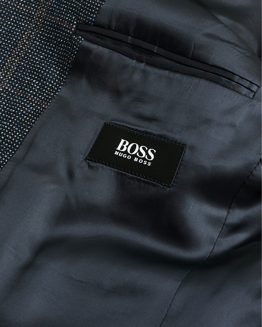 Herre | Pre-owned Blazere | Pre-owned | BOSS Vintage Wool Checked Blazer Navy 48