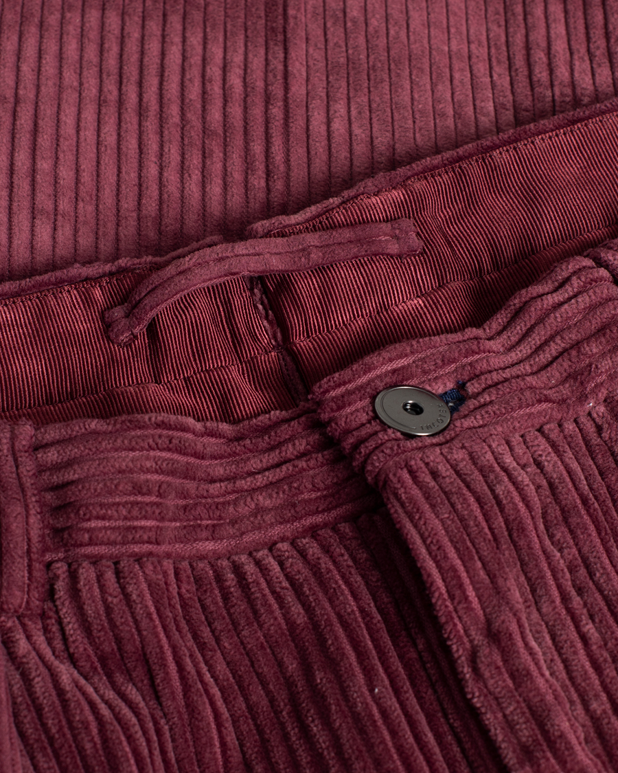 Herre | Bukser | Pre-owned | Incotex Carrot fit Cord Slacks Red 50