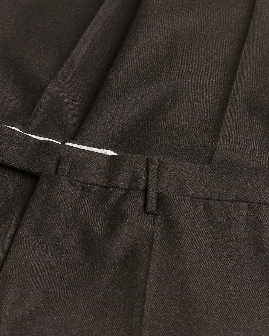 Herre | Pre-owned Bukser | Pre-owned | Incotex Slim Fit Flannel Trousers Brown 50