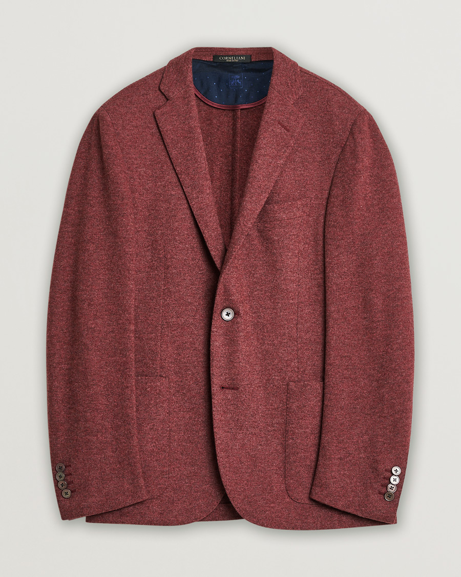 Herre | Pre-owned Blazere | Pre-owned | Corneliani Unlined Knitted Cashmere Blazer Rust 48