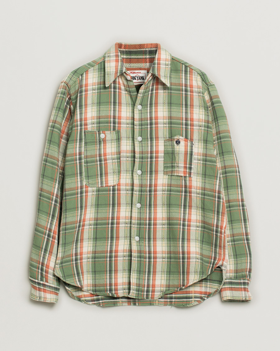 Herre | Big Yank 1942 Flannel Shirt Green Check S | Pre-owned | Big Yank 1942 Flannel Shirt Green Check S