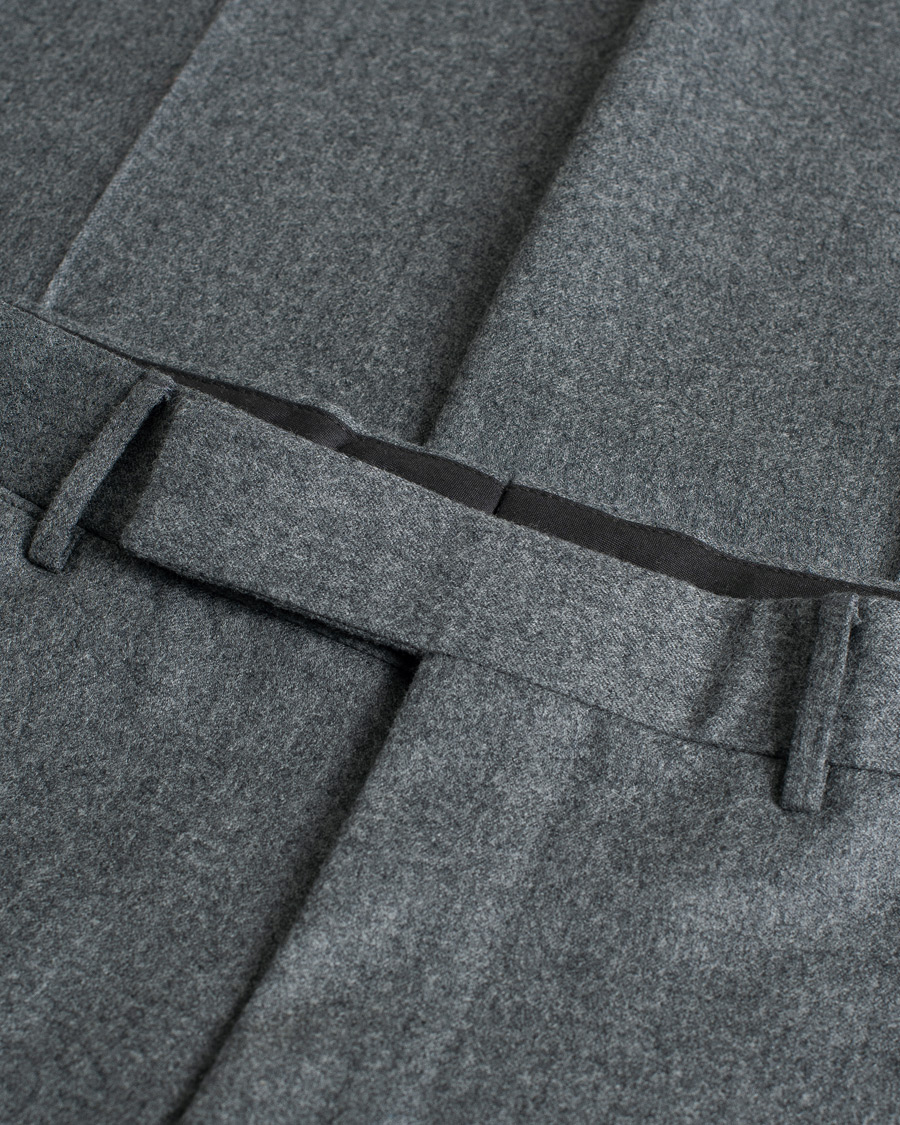Herre | Bukser | Pre-owned | Zegna Carded Flannel Trousers Grey Melange