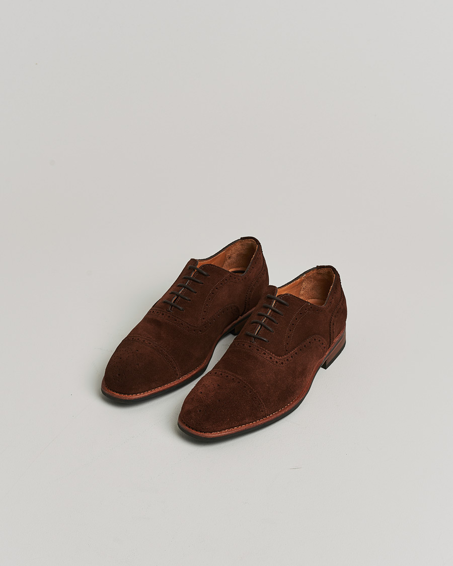 Herre | Myrqvist Strömsö Oxford Brogue Brown Suede UK7 - EU41 | Pre-owned | Myrqvist Strömsö Oxford Brogue Brown Suede UK7 - EU41
