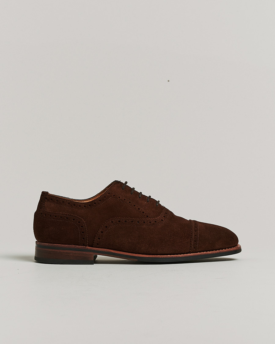 Herre | Myrqvist Strömsö Oxford Brogue Brown Suede UK7 - EU41 | Pre-owned | Myrqvist Strömsö Oxford Brogue Brown Suede UK7 - EU41