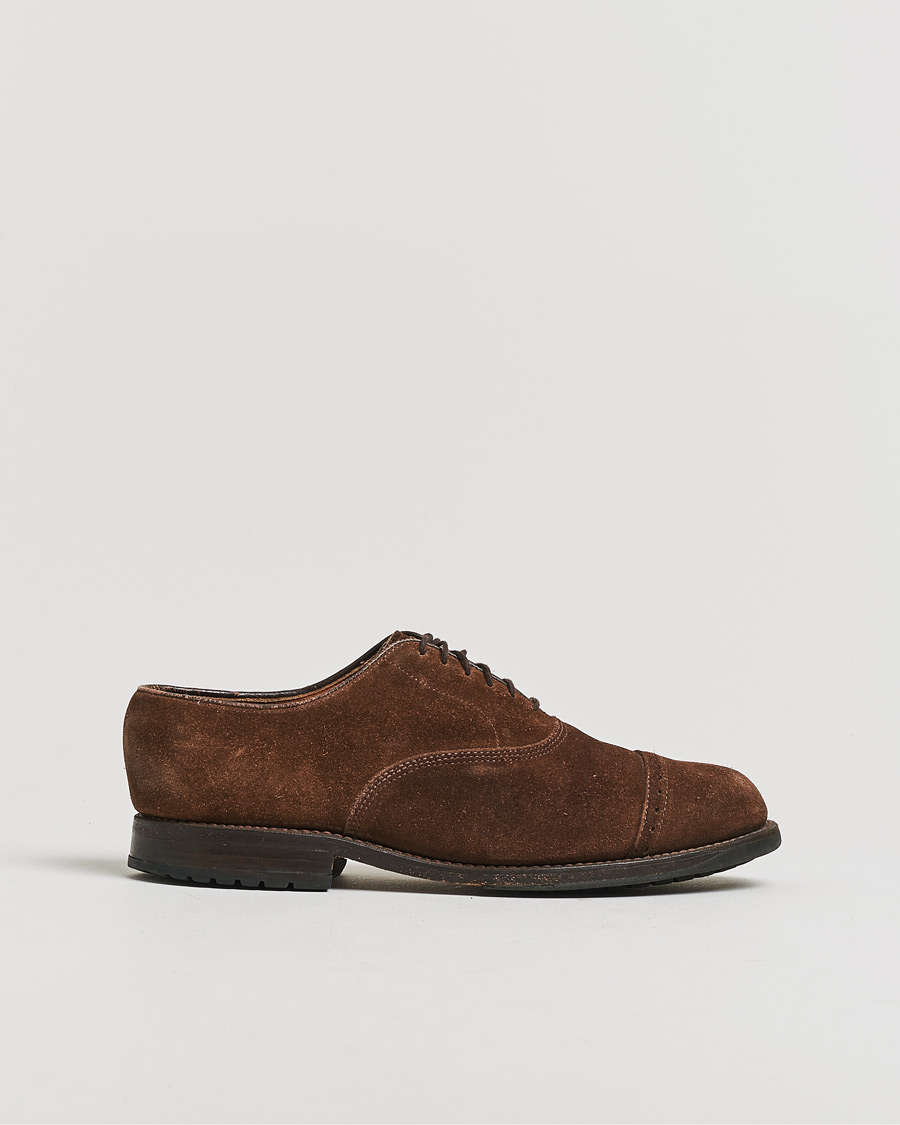 Herre | Pre-owned Randsyede sko | Pre-owned | Allen Edmonds Barlow Oxford Dark Brown Suede UK8,5 - EU42