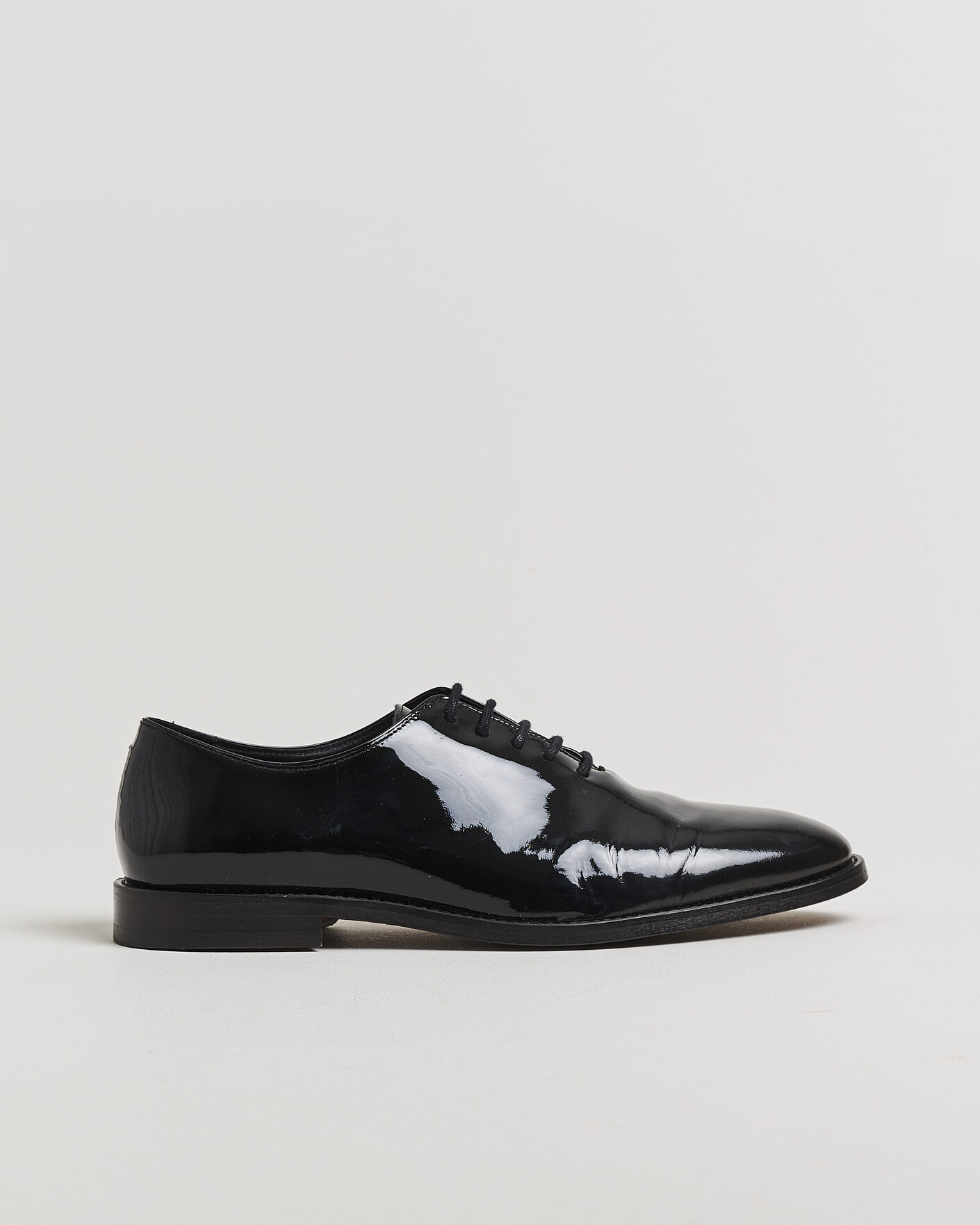 Herre | Pre-owned Randsyede sko | Pre-owned | Myrqvist Drottningholm Patent Shoe Black UK10 - EU44