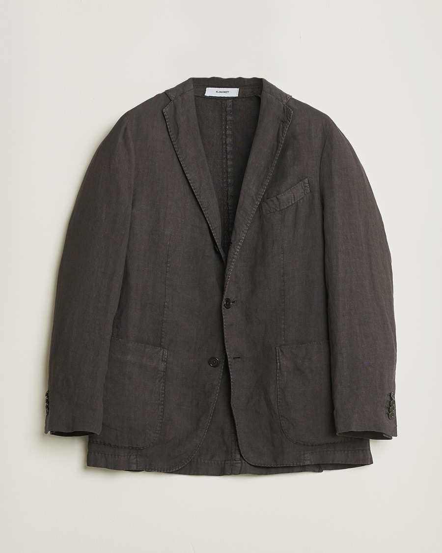 Herre | Pre-owned Blazere | Pre-owned | Boglioli K Jacket Linen Blazer Dark Brown 46