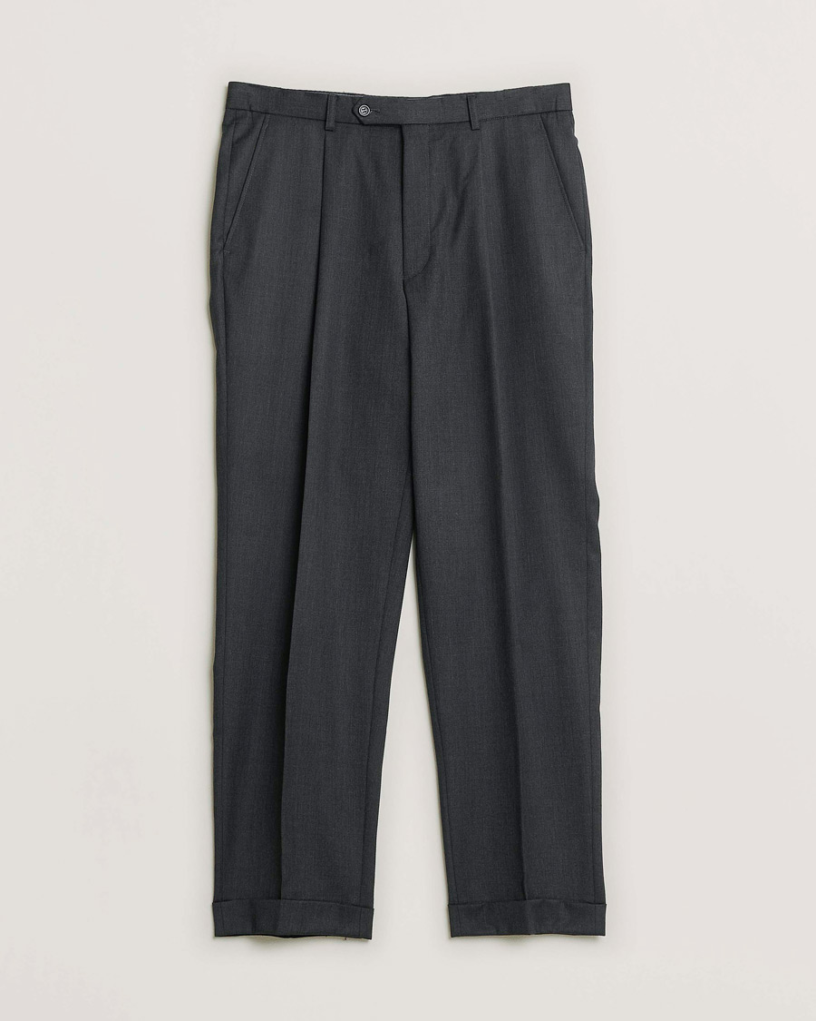 Herre | Pre-owned Jakkesæt | Pre-owned | Oscar Jacobson Vintage Wool Suit Dark Grey 50