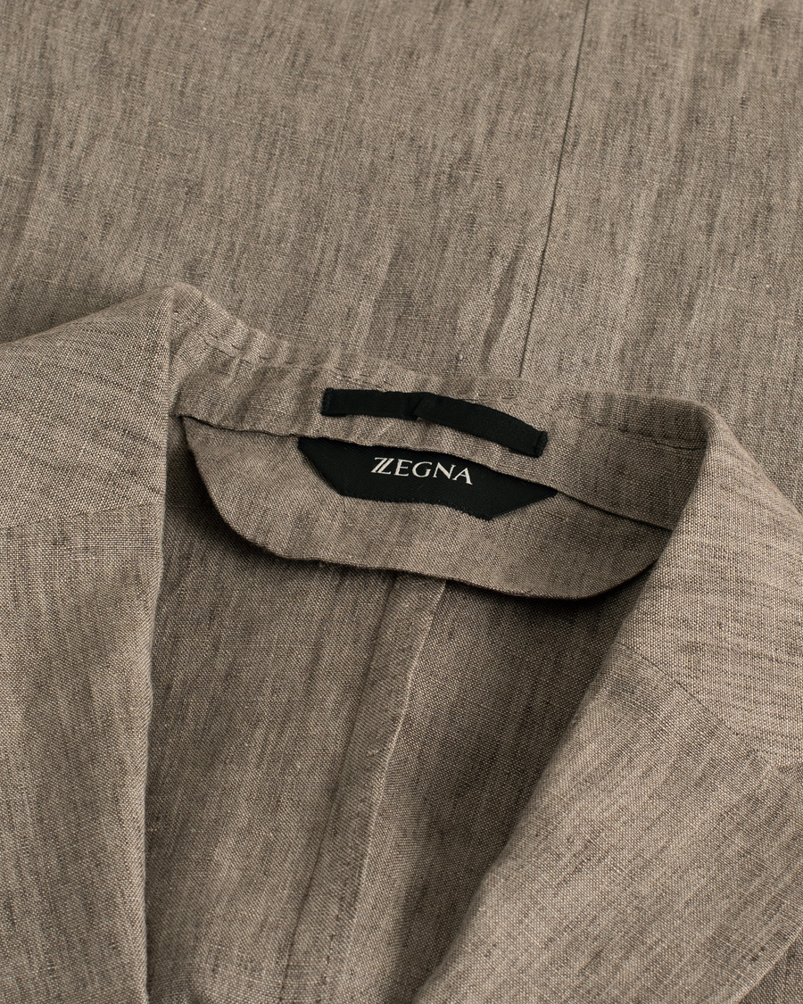 Herre | Pre-owned Blazere | Pre-owned | Zegna Unconstructed Linen Blazer Beige 50
