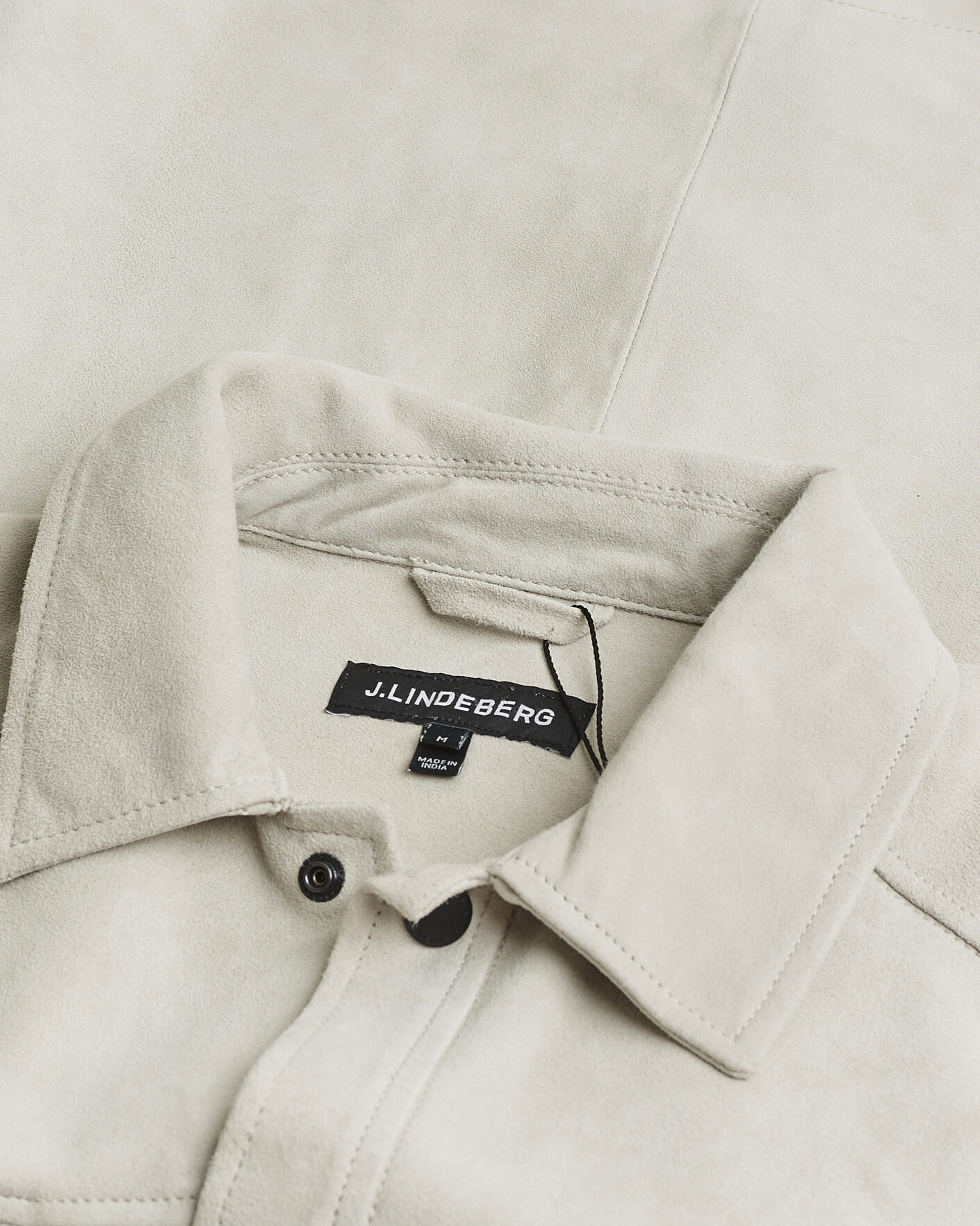 Herre | Pre-owned Skjorter | Pre-owned | J.Lindeberg Wilden Suede Overshirt Moonbeam M