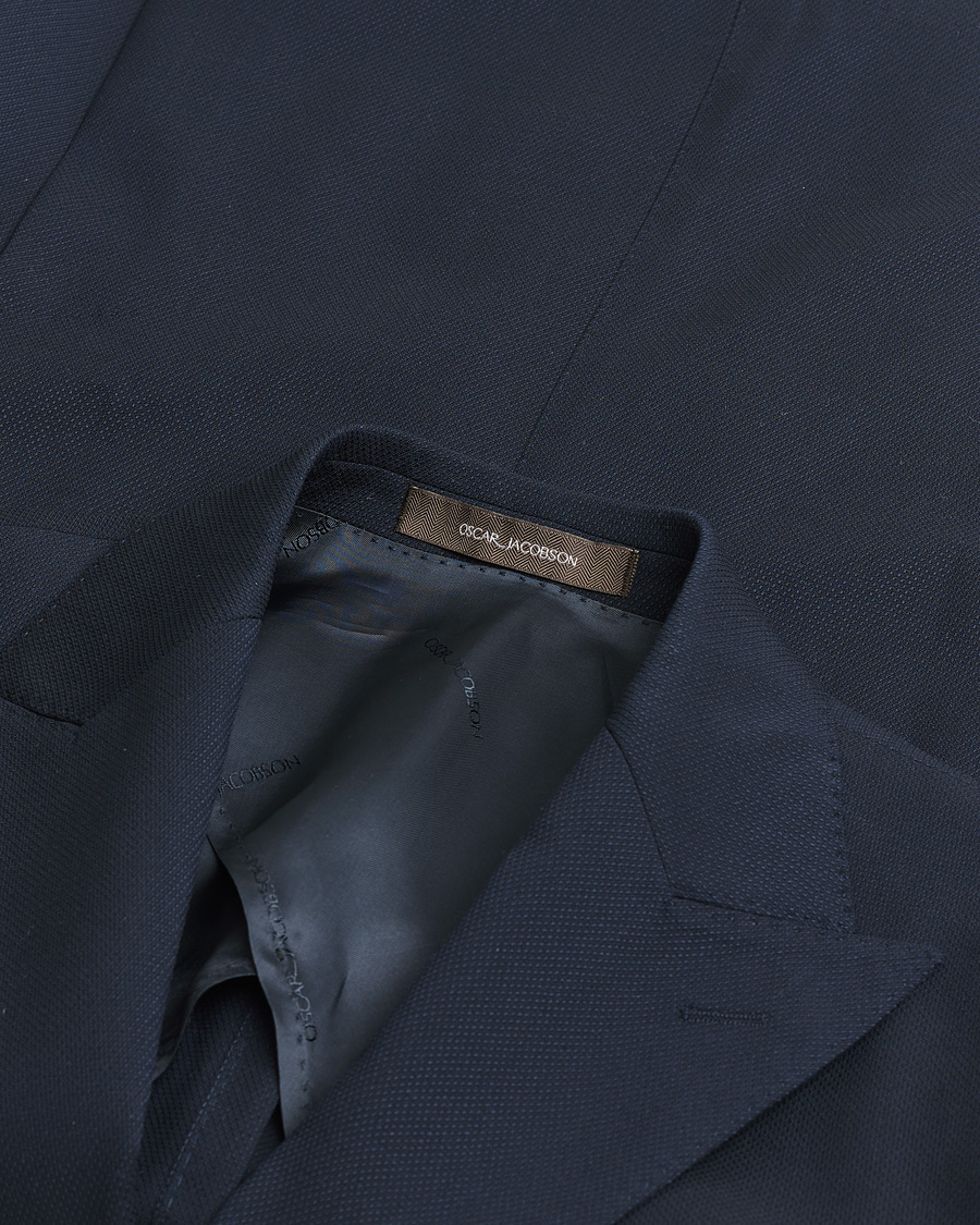 Herre | Pre-owned Blazere | Pre-owned | Oscar Jacobson Farris Patch Blazer Navy 48