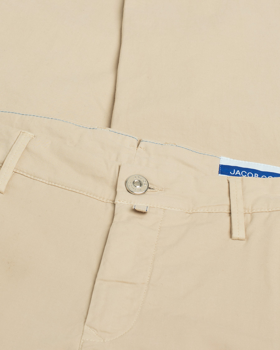 Herre | Pre-owned Bukser | Pre-owned | Jacob Cohën Bobby Cotton Gabardine Chinos Beige