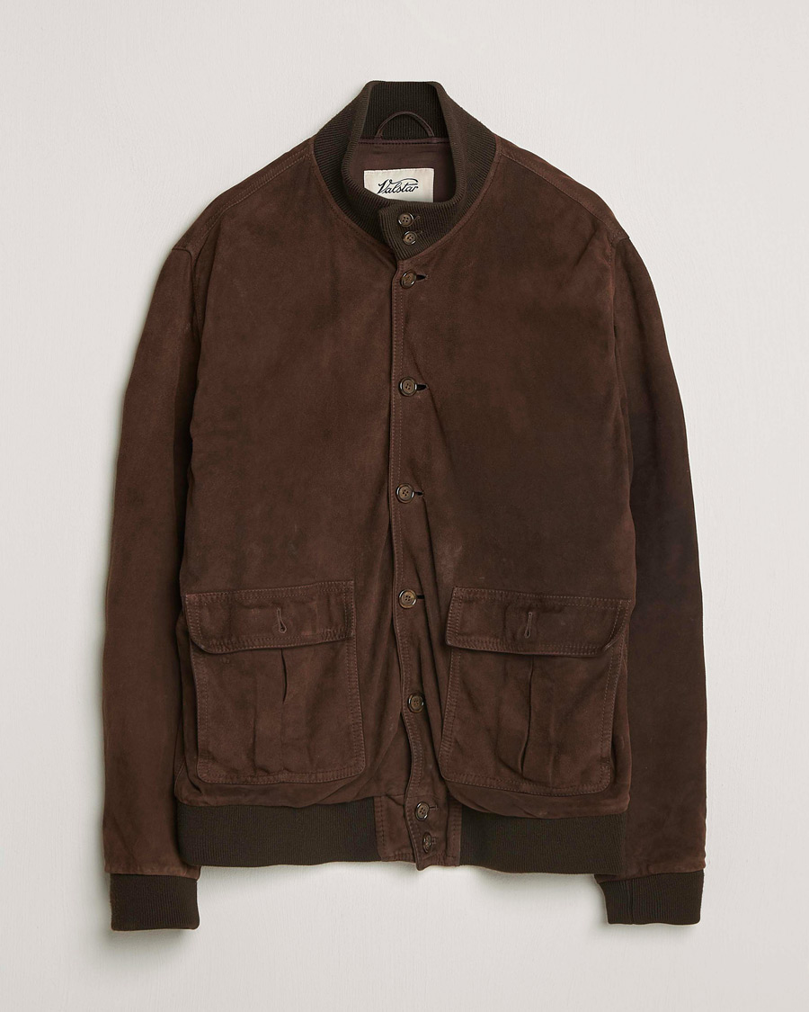 Herre | Pre-owned Jakker | Pre-owned | Valstar Valstarino Suede Jacket Dark Brown 54