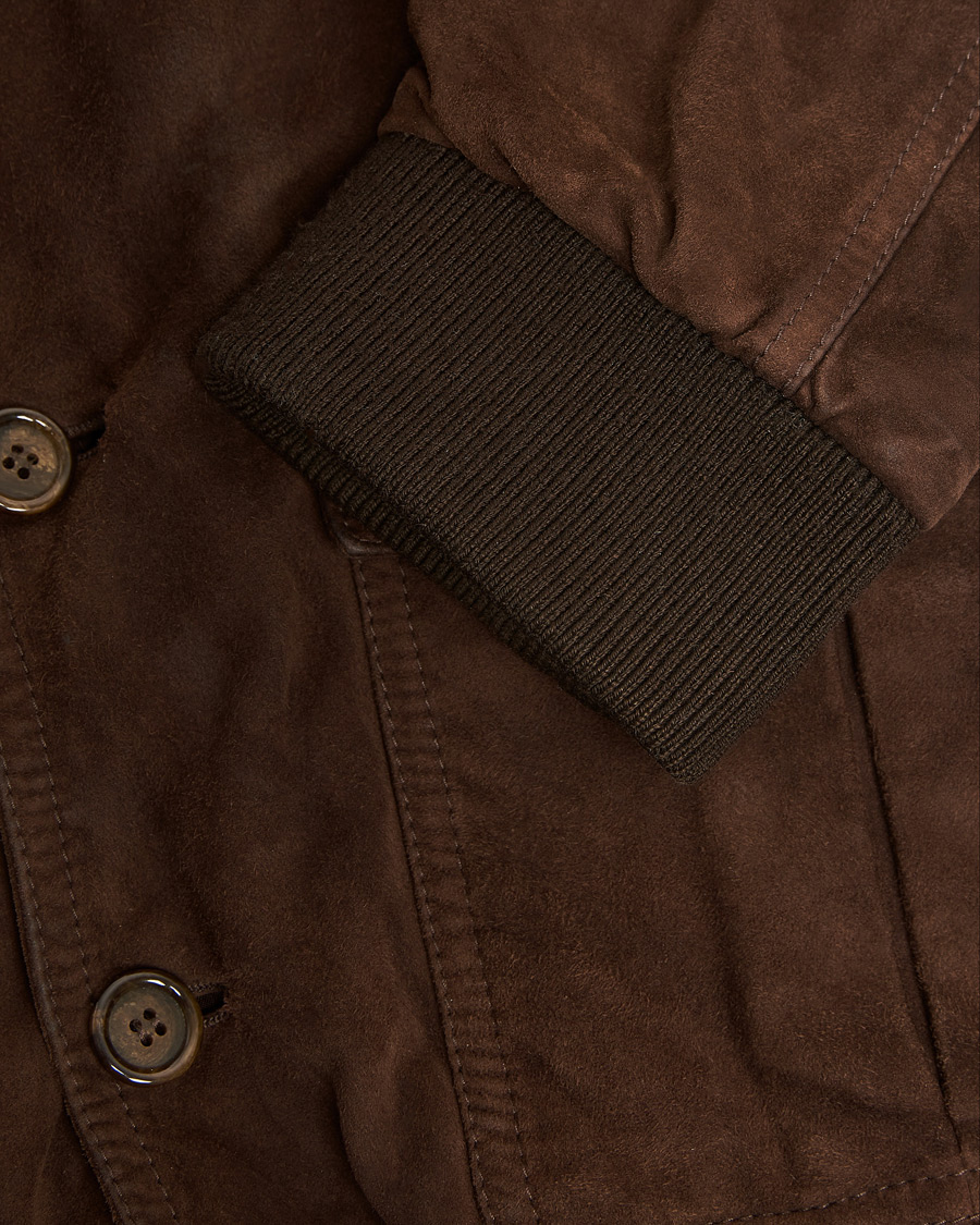 Herre | Pre-owned Jakker | Pre-owned | Valstar Valstarino Suede Jacket Dark Brown 54