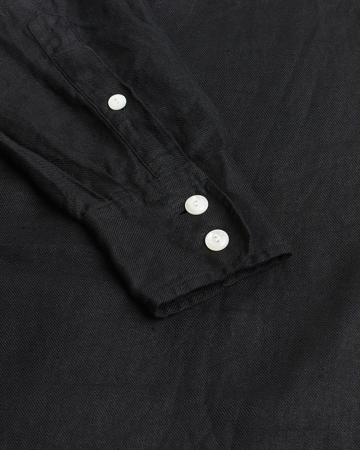 Herre | Pre-owned Skjorter | Pre-owned | Drake's Linen Twill Western Shirt Black L