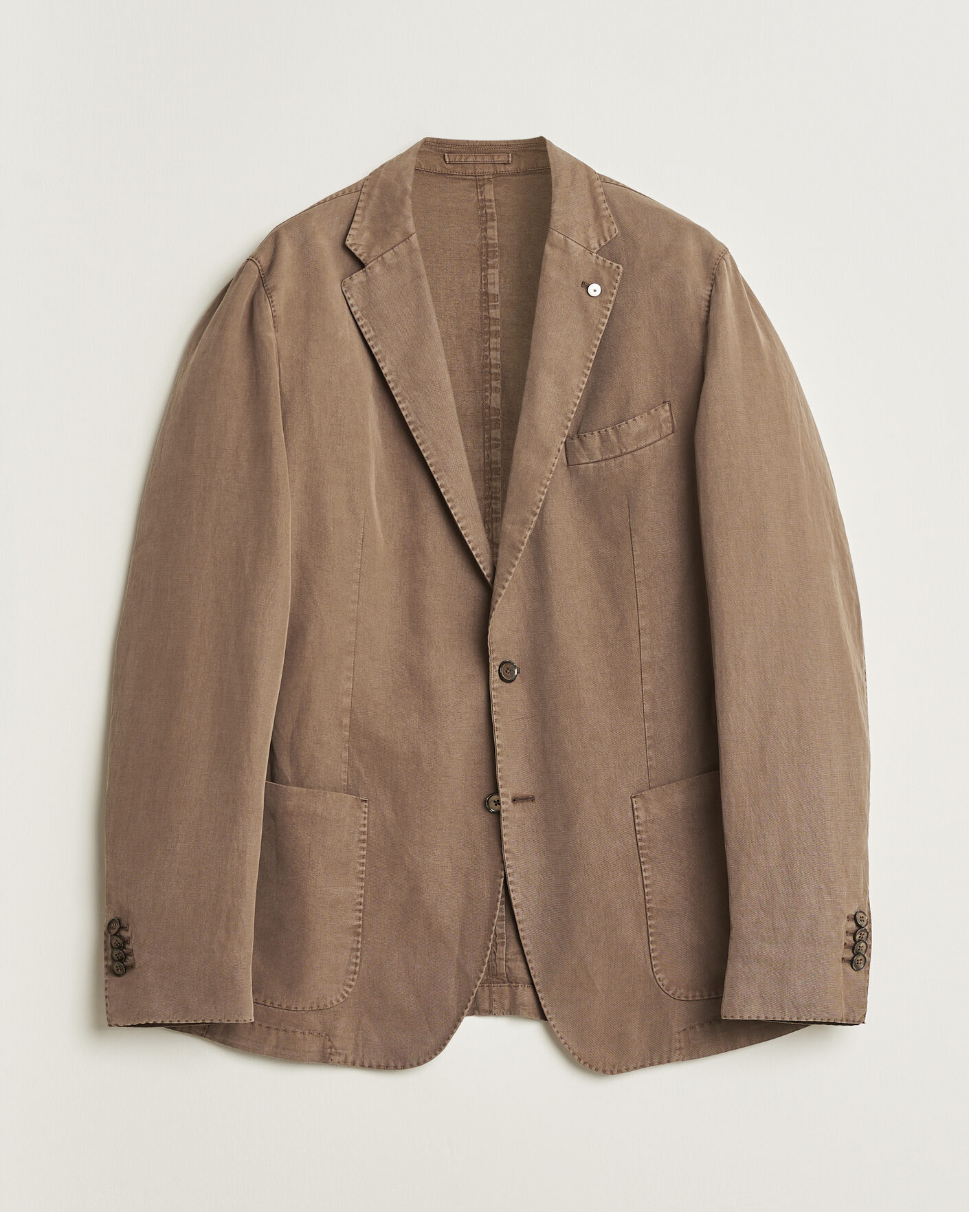 Herre | Pre-owned Blazere | Pre-owned | L.B.M. 1911 Jack Regular Fit Cotton Blend Blazer Taupe 54