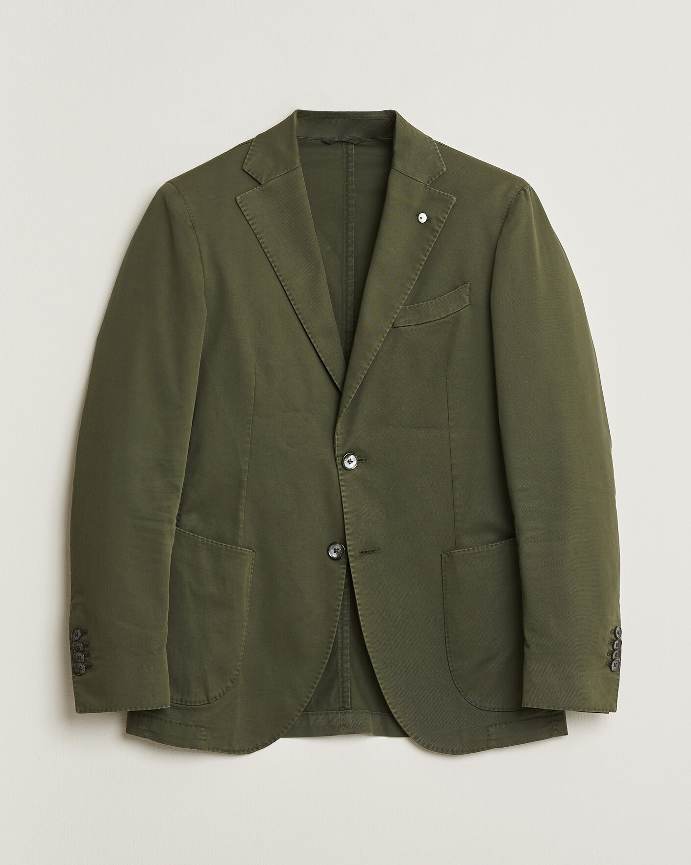 Herre | Pre-owned Blazere | Pre-owned | L.B.M. 1911 Jack Regular Fit Cotton Stretch Blazer Green 46