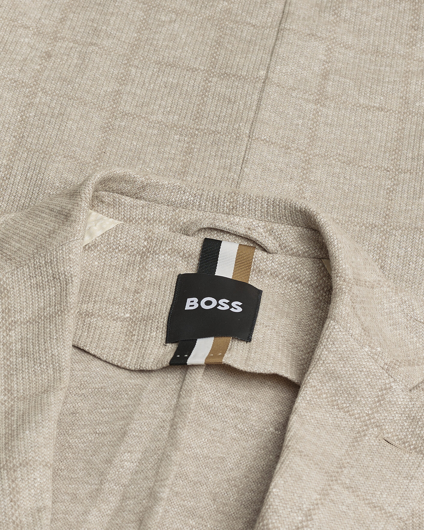 Herre | Pre-owned Blazere | Pre-owned | BOSS BLACK Hanry Checked Jersey Patch Pocket Blazer Beige 50