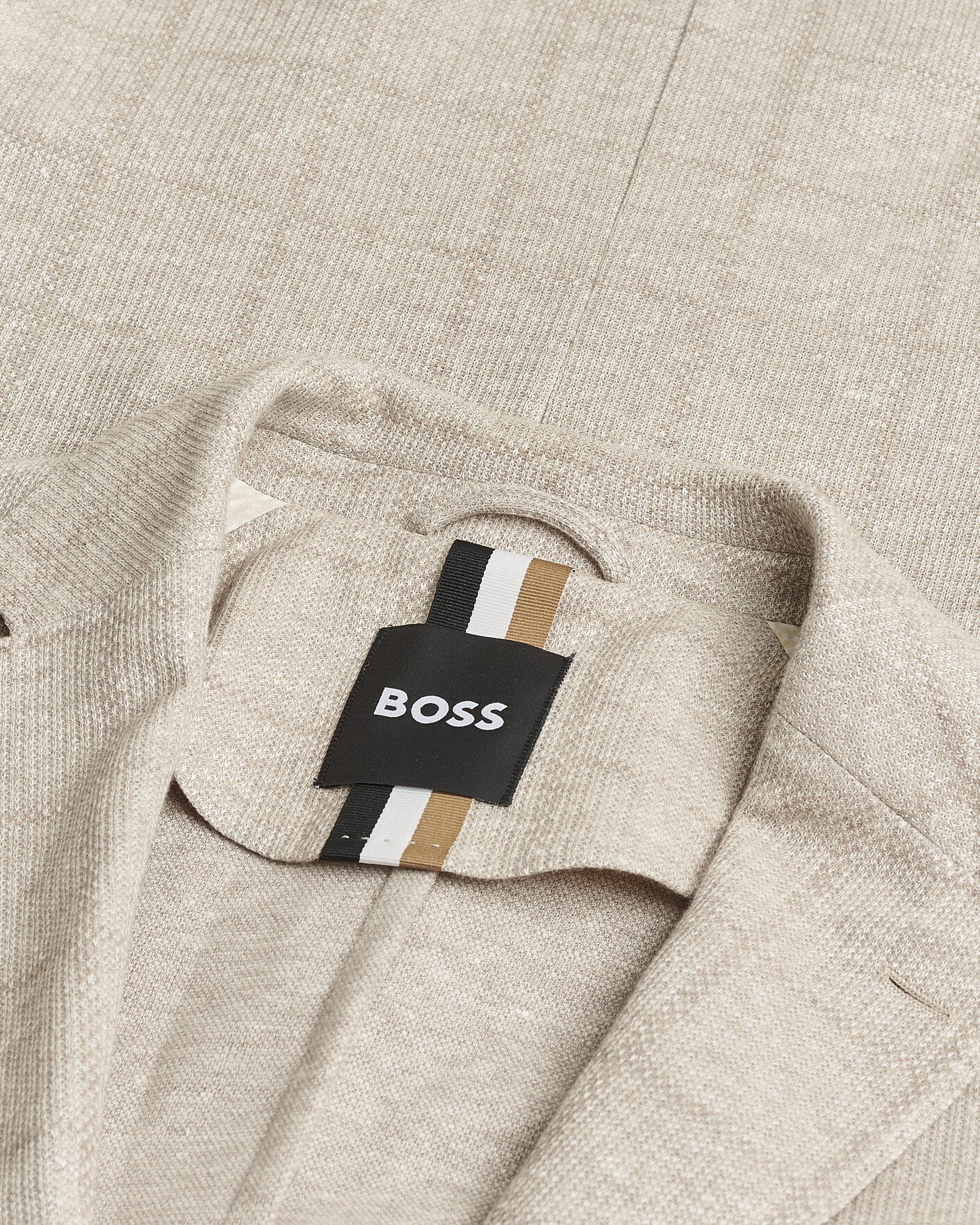 Herre | Pre-owned Blazere | Pre-owned | BOSS BLACK Hanry Checked Jersey Patch Pocket Blazer Open White 52