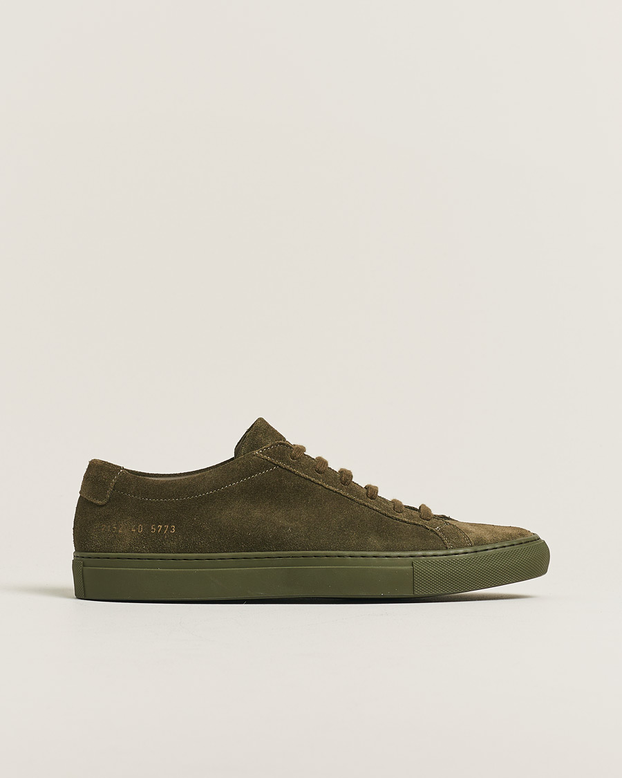 Herre | Pre-owned Sko | Pre-owned | Common Projects Original Achilles Suede Sneaker Army Green 40
