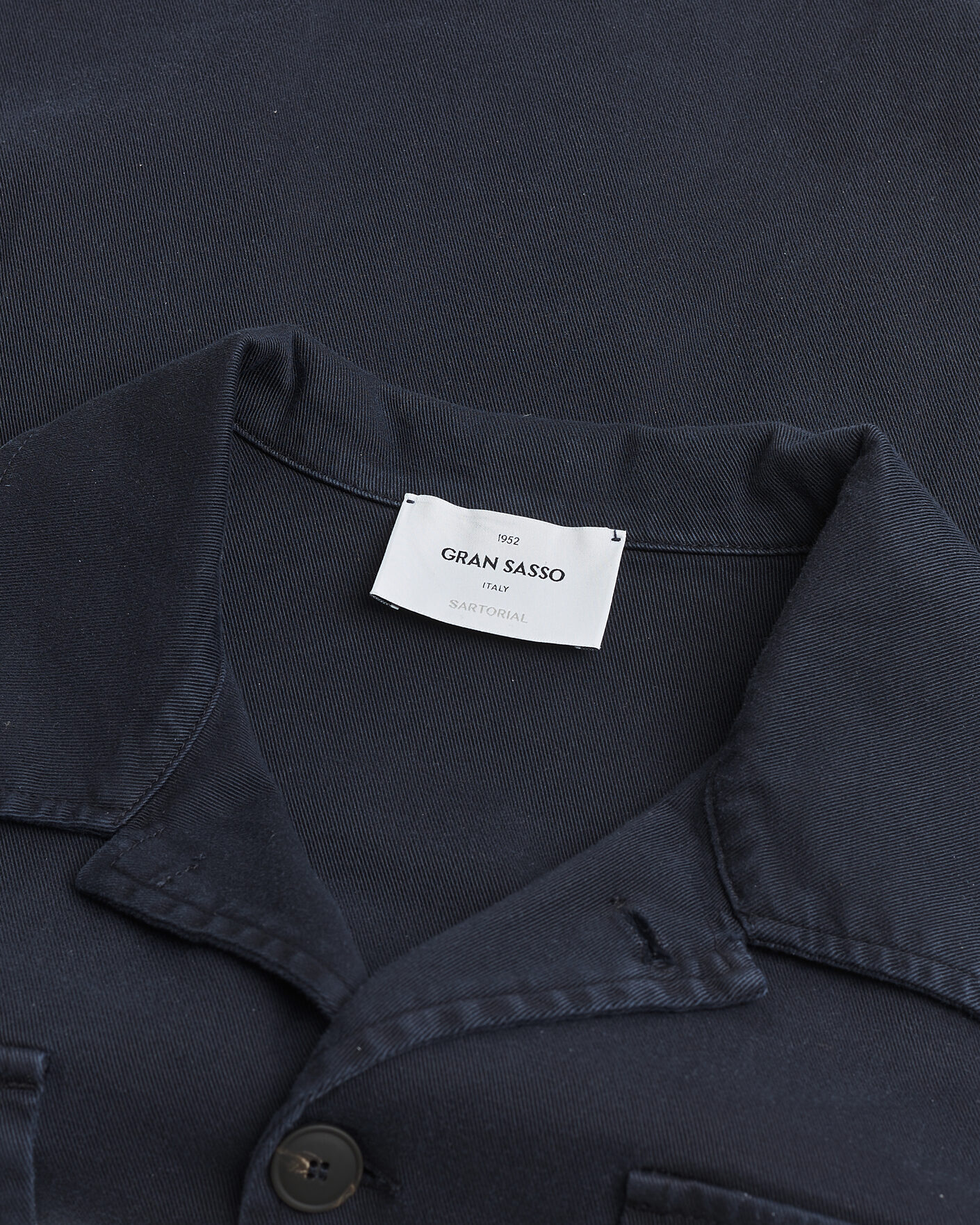 Herre | Pre-owned Jakker | Pre-owned | Gran Sasso Cotton Twill Safari Jacket Navy 50