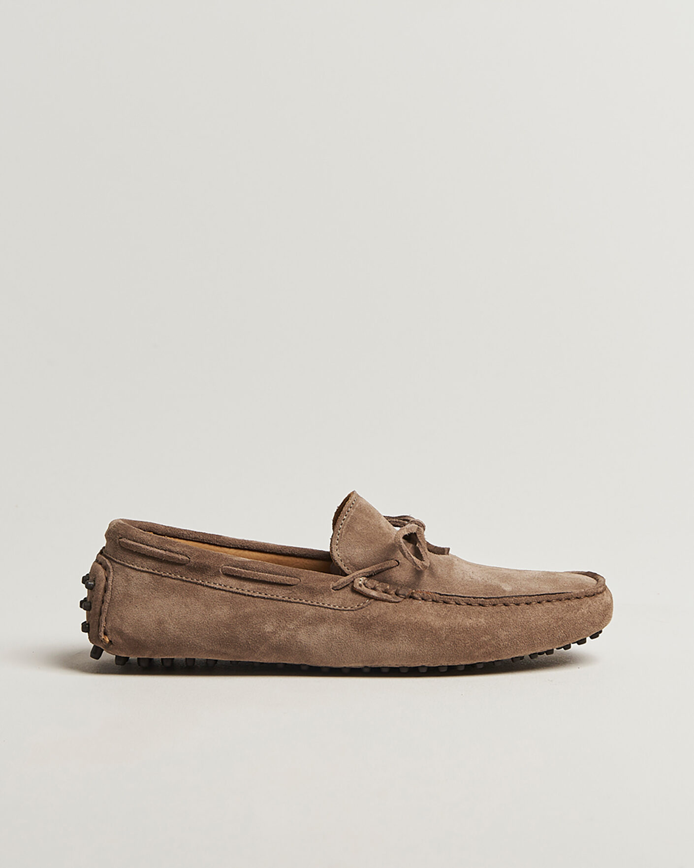 Herre | Pre-owned Sko | Pre-owned | Oscar Jacobson Driving Shoe Suede Taupe 44