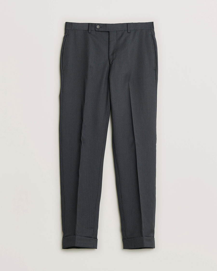 Herre | Pre-owned Jakkesæt | Pre-owned | Ralph Lauren Double Breasted Striped Wool Suit Dark Grey 46