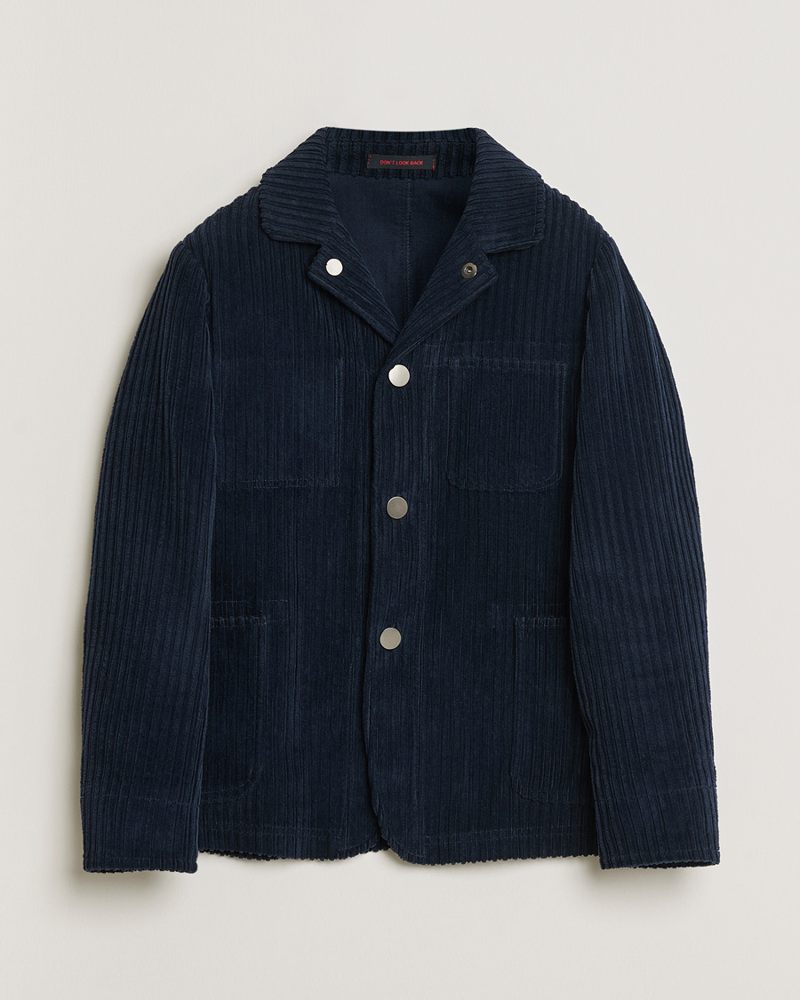 Herre | Pre-owned Skjorter | Pre-owned | The Gigi Corduroy Overshirt Navy 48