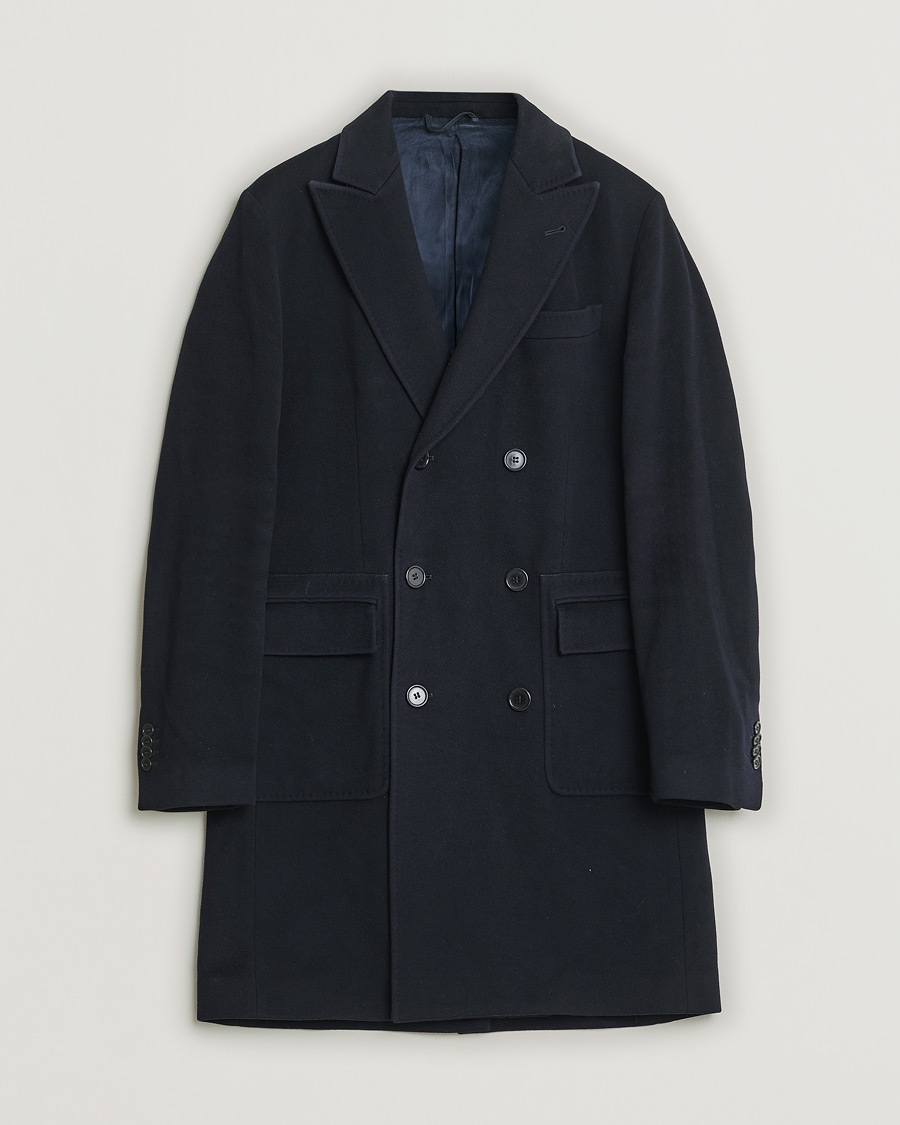 Herre | Pre-owned Jakker | Pre-owned | Aspesi Double Breasted Wool Coat Navy M