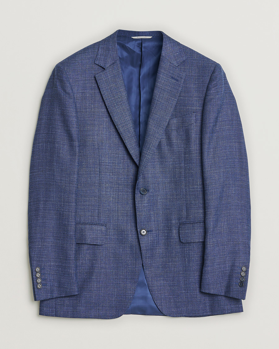 Herre | Pre-owned Blazere | Pre-owned | Canali Wool, Silk & Linen Blazer Navy Melange 48