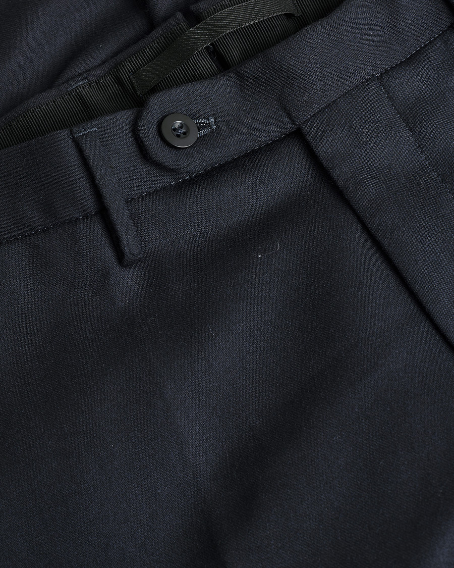 Herre | Pre-owned Bukser | Pre-owned | Slowear Tekno Sartorial Flannel Trousers Navy 44