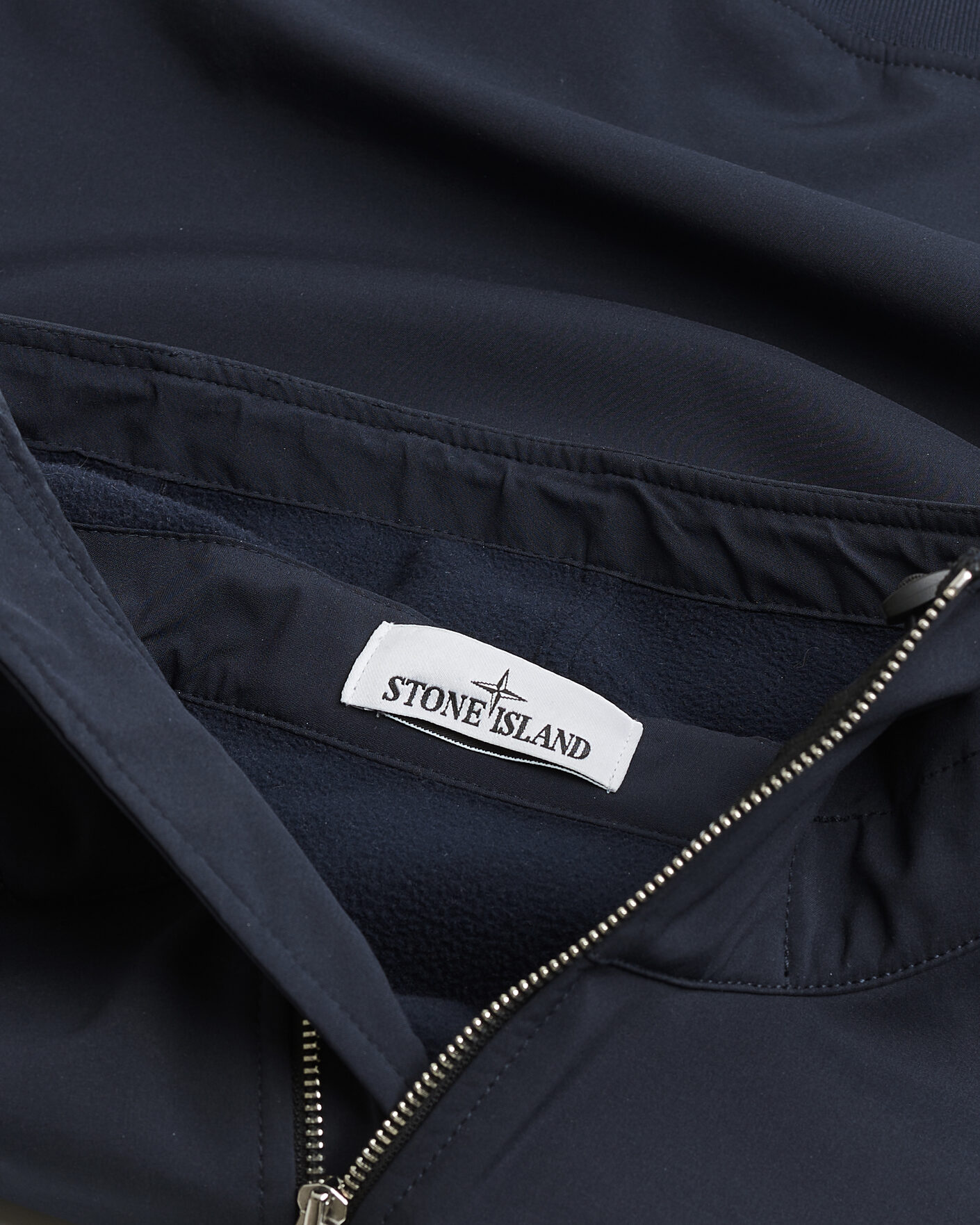 Herre | Pre-owned Jakker | Pre-owned | Stone Island Soft Shell Re-Dyed Lined Hood Jacket Navy L