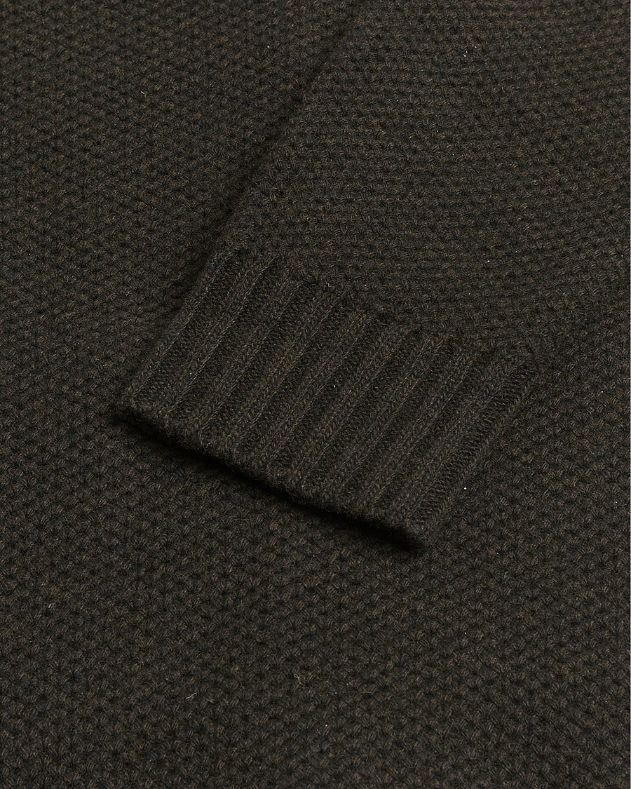 Herre | Pre-owned Trøjer | Pre-owned | Morgano Heavy Knitted Wool/Cashmere Cardigan Dark Brown M