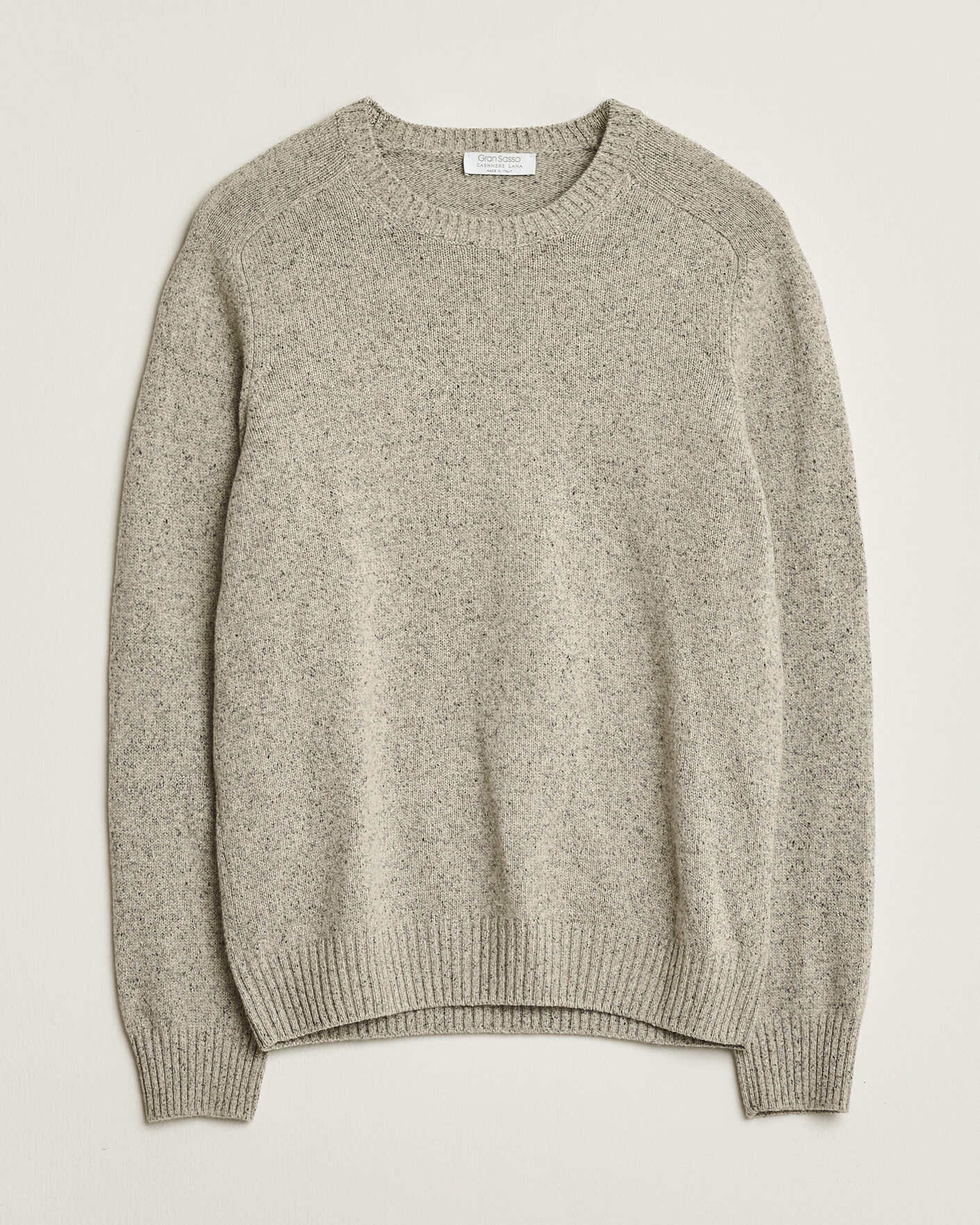 Herre | Pre-owned Trøjer | Pre-owned | Gran Sasso Cashmere & Silk Blend Crew Neck Grey Melange 48