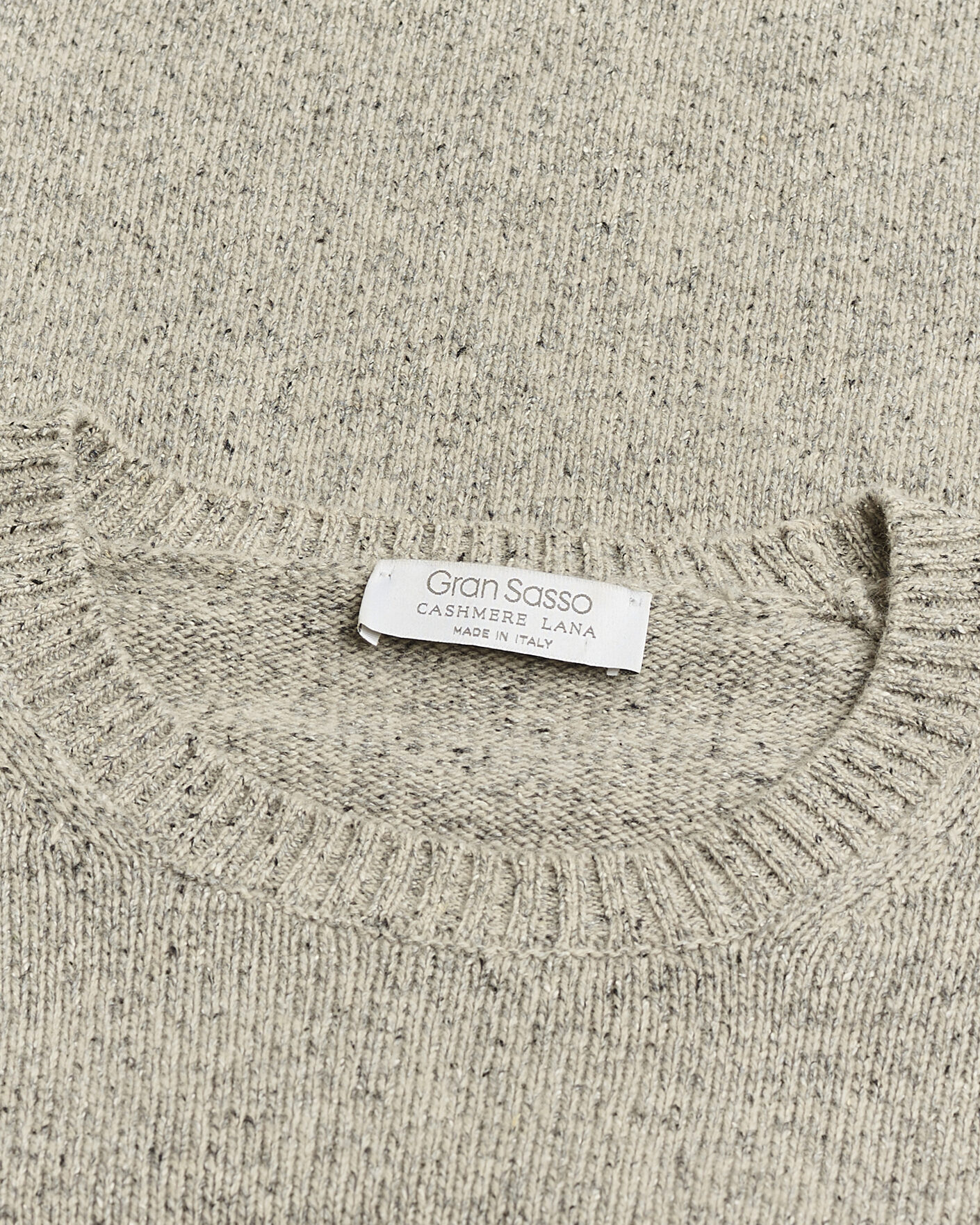 Herre | Pre-owned Trøjer | Pre-owned | Gran Sasso Cashmere & Silk Blend Crew Neck Grey Melange 48