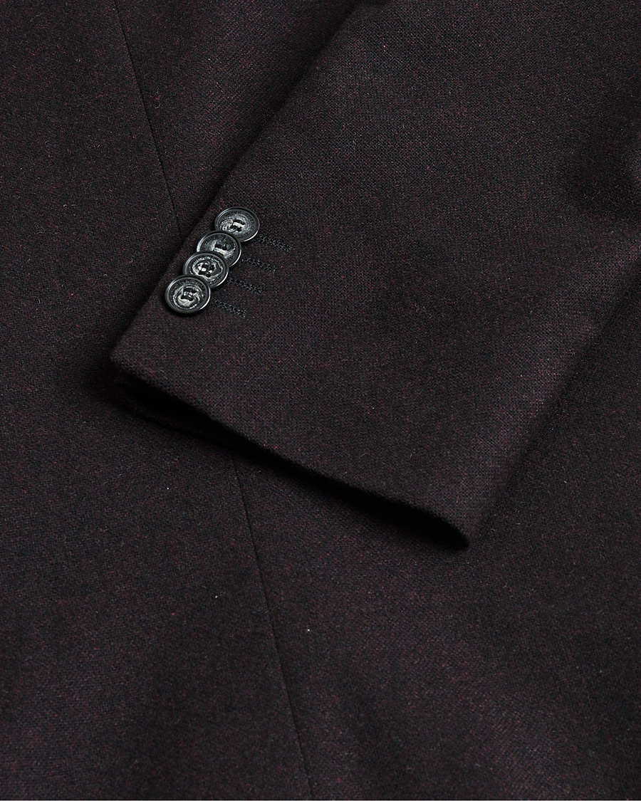 Herre | Pre-owned Blazere | Pre-owned | Tiger of Sweden Flannel Wool Blazer Burgundy 48