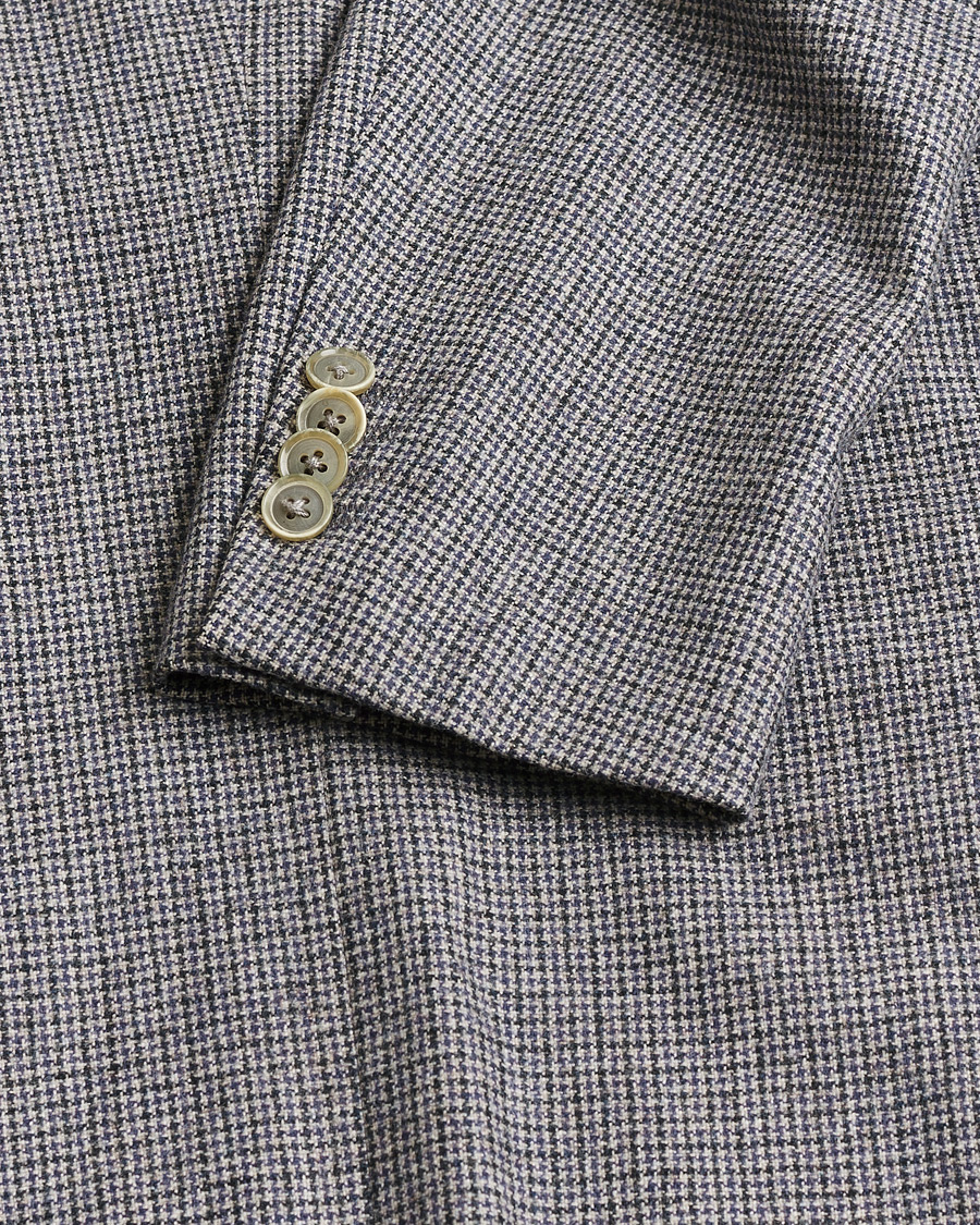 Herre | Pre-owned Blazere | Pre-owned | Caruso Cashmere Blend Houndstooth Blazer Grey 48