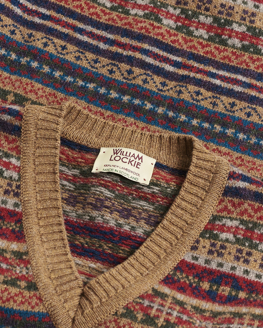Herre | Pre-owned Trøjer | Pre-owned | William Lockie Wool Fair Isle Vest Tan S
