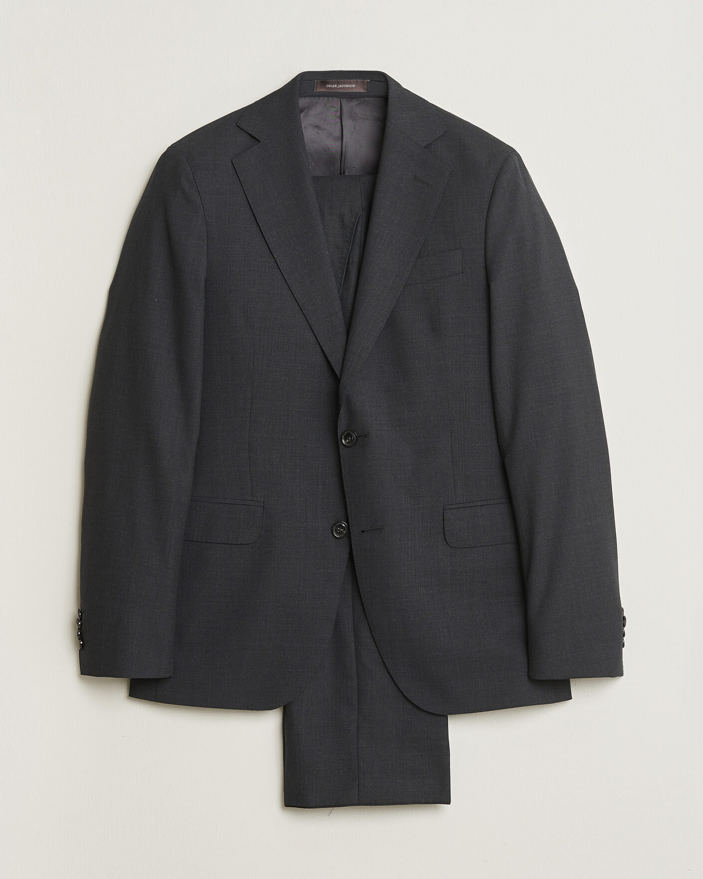 Herre | Pre-owned Jakkesæt | Pre-owned | Oscar Jacobson Ego Wool Suit Dark Grey 46