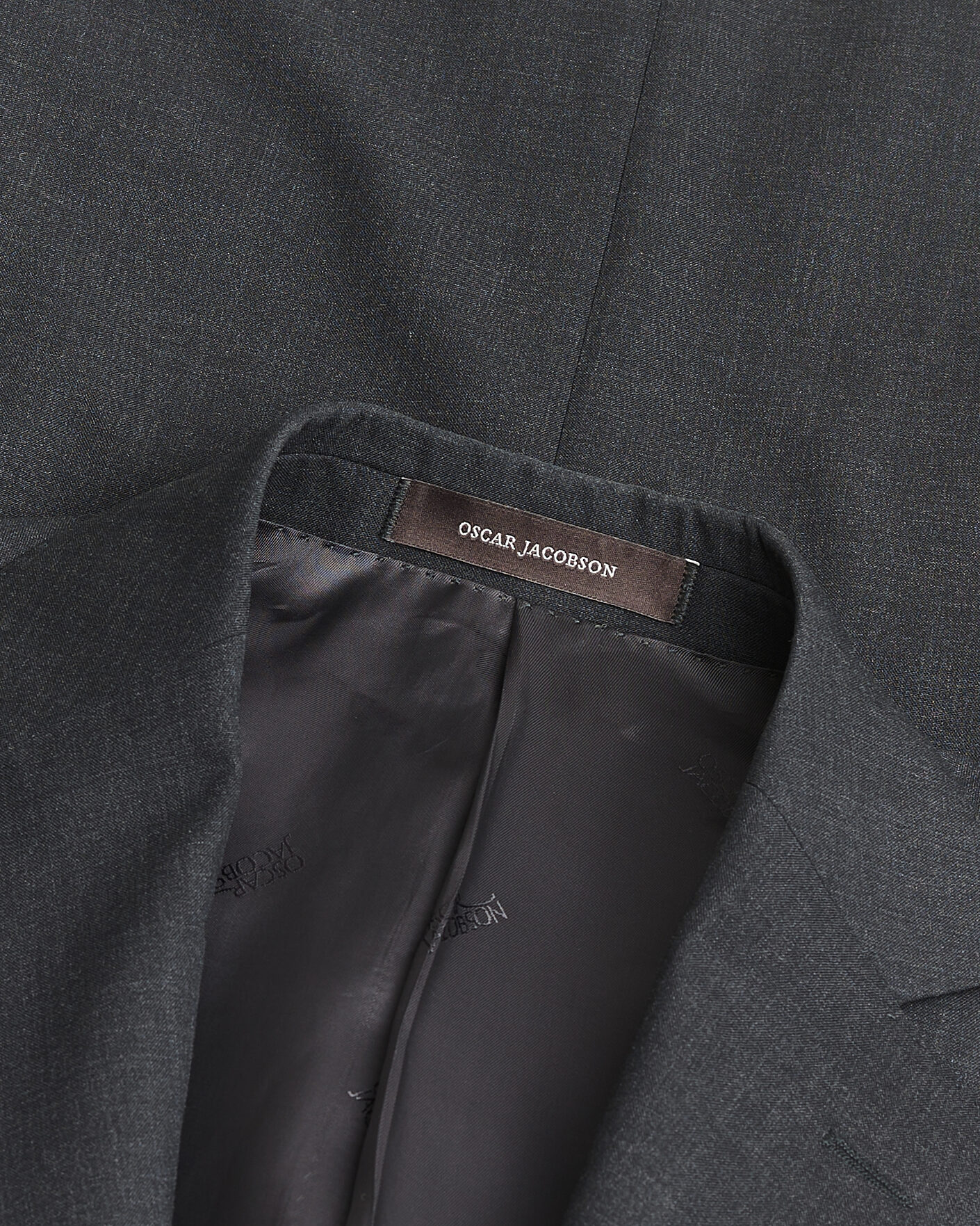 Herre | Pre-owned Jakkesæt | Pre-owned | Oscar Jacobson Ego Wool Suit Dark Grey 46