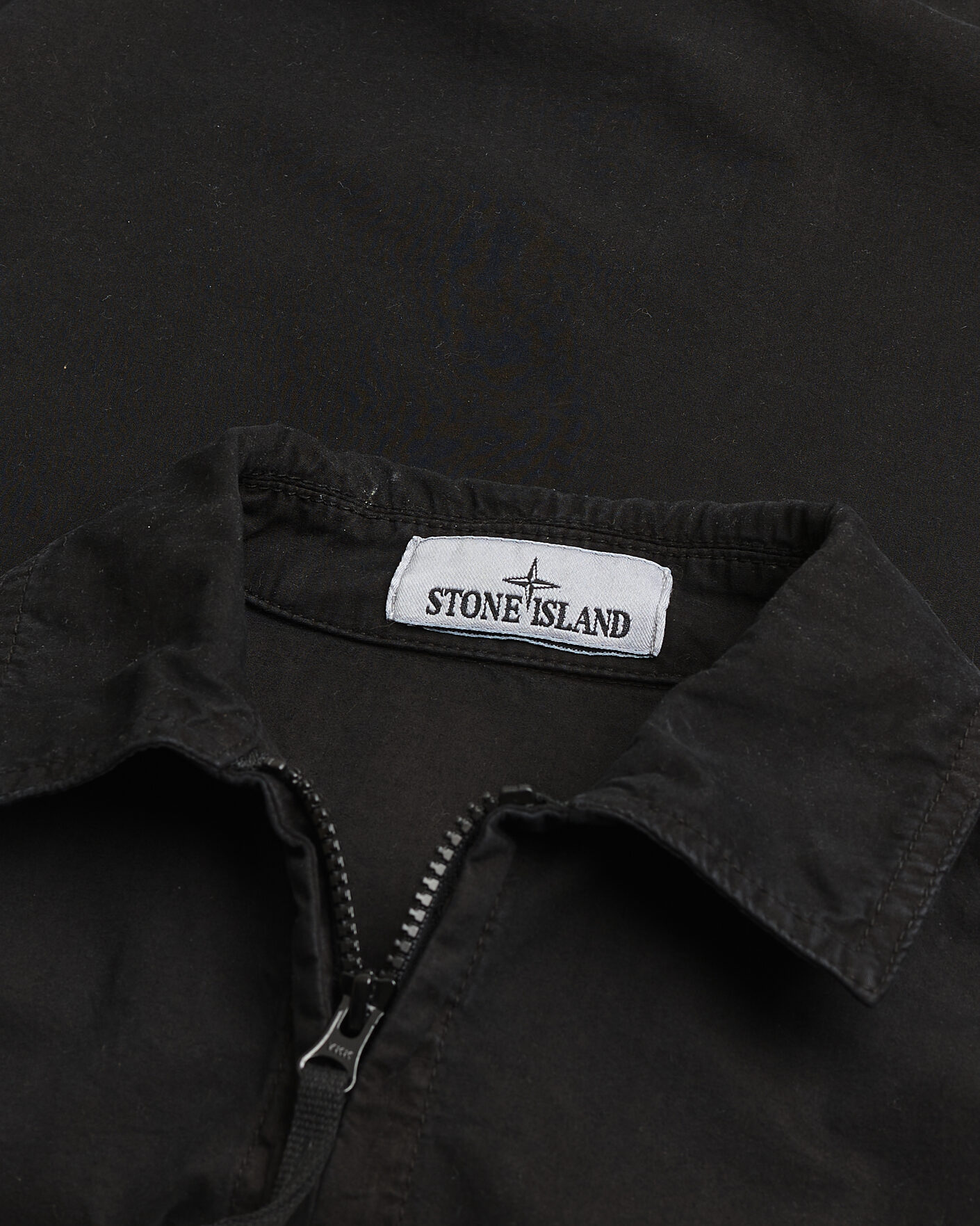 Herre | Pre-owned Skjorter | Pre-owned | Stone Island Brushed Cotton Canvas Zip Overshirt Black S