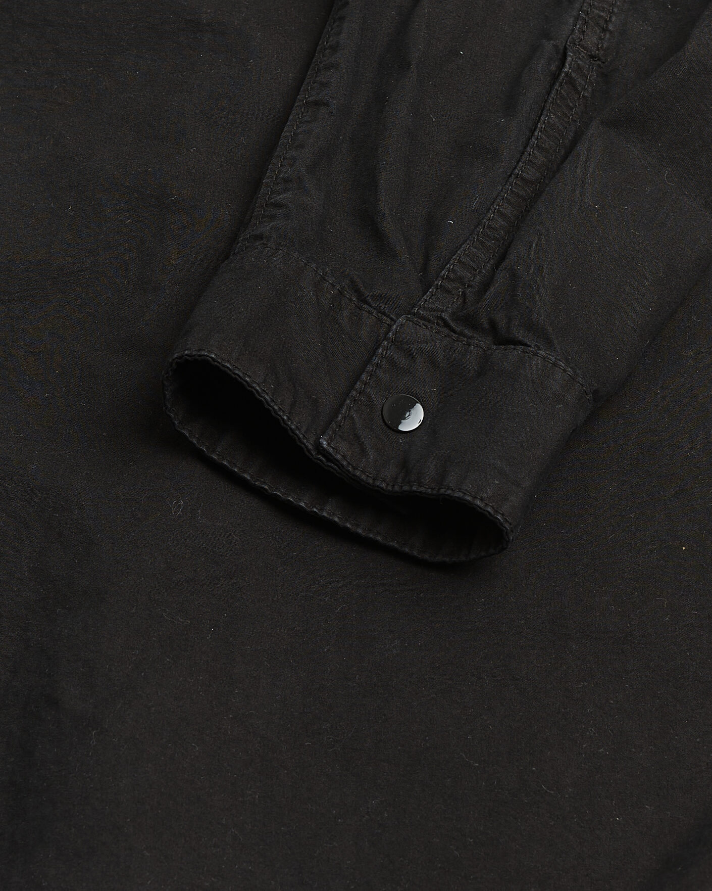 Herre | Pre-owned Skjorter | Pre-owned | Stone Island Brushed Cotton Canvas Zip Overshirt Black S