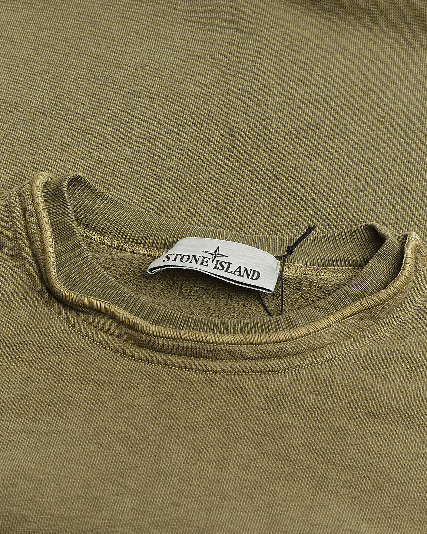 Herre | Pre-owned Trøjer | Pre-owned | Stone Island Old Dyed Cotton Sweatshirt Military Green M