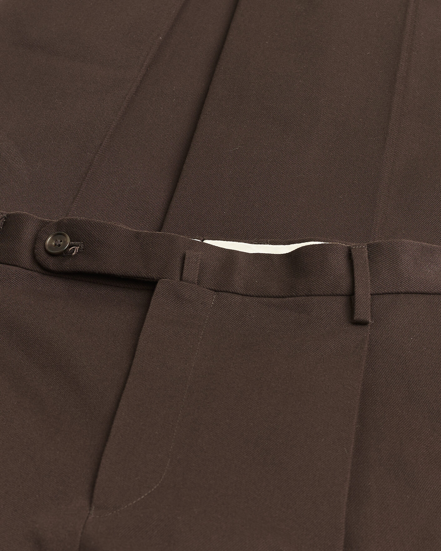 Herre | Pre-owned Bukser | Pre-owned | Rubato High Waist Cotton Chino Brown 52