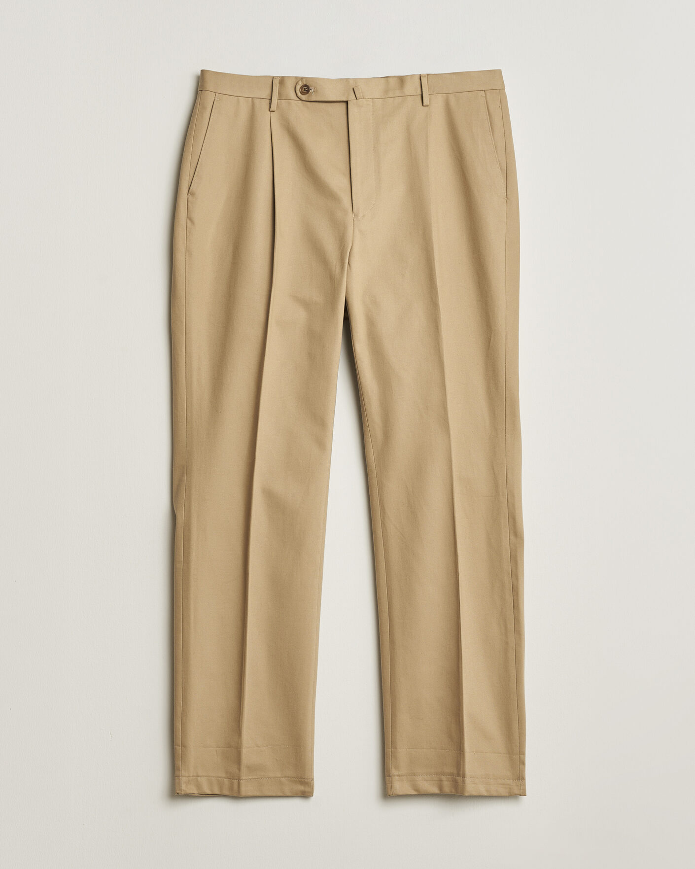 Herre | Pre-owned Bukser | Pre-owned | Rubato High Waist Cotton Chino Beige 52